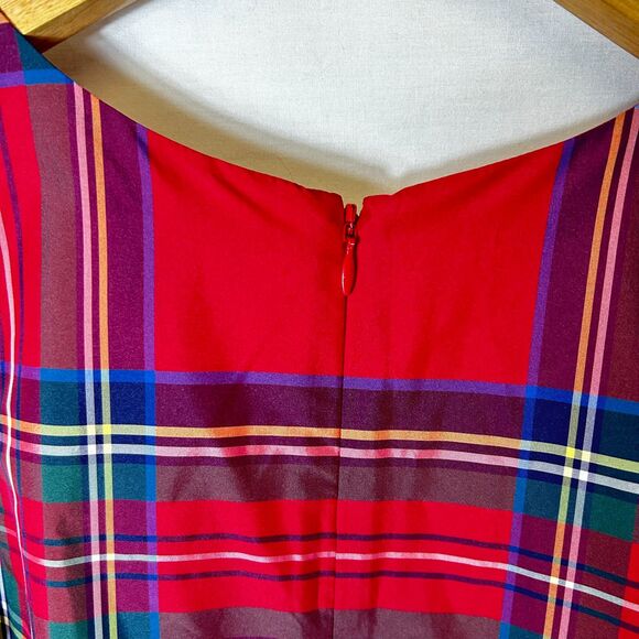 Vineyard Vines Red Plaid High Low Dress - Picture 10 of 13